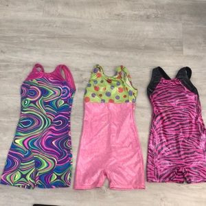 Lot of 3 Girl Leotards or  “Biketards”